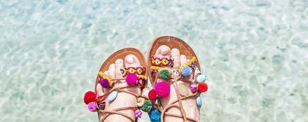 Greece is the Word: Pom-Pom Sandals